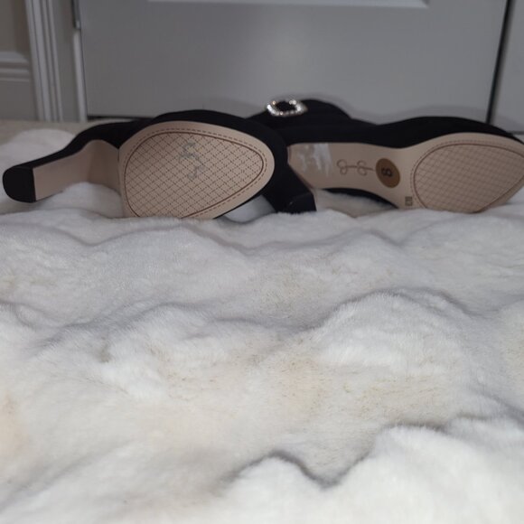 Women's Luminna Embellished Buckle Block-Heel Bootie by Jessica Simpson - Picture 3 of 7